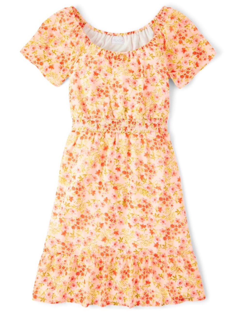 The Children’s Place Women’s Spring Floral Tiered Dress Large Short Sleeve NWT!